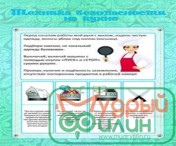 Стенд "Правила техники безопасности на кухне" - 1