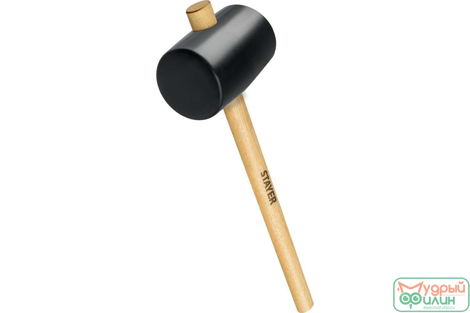 Чёрная резиновая киянка STAYER 680 г 20505-75 - 1