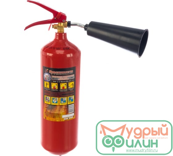 Огнетушитель углекислотный Ярпожинвест ОУ-2 ВСЕ 00-00003839 - 1